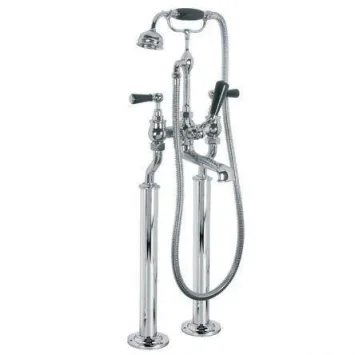 Lefroy Brooks Classic Black Lever Bsm With Standpipes - Nickel