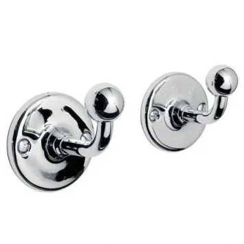 Lefroy Brooks Classic Edwardian Pair Of Robe Hooks - Antique Gold