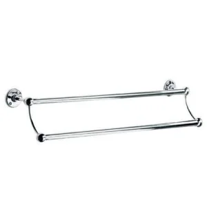 Lefroy Brooks Classic Edwardian 508mm Double Towel Rail - Nickel