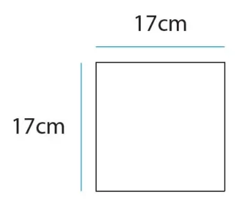 Hib Helix Square Magnifying Mirror 17cm technical drawing - Image 2
