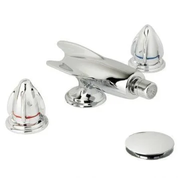 Lefroy Brooks Belle Aire Handle D/m 3h Rocket Bidet Set - Nickel