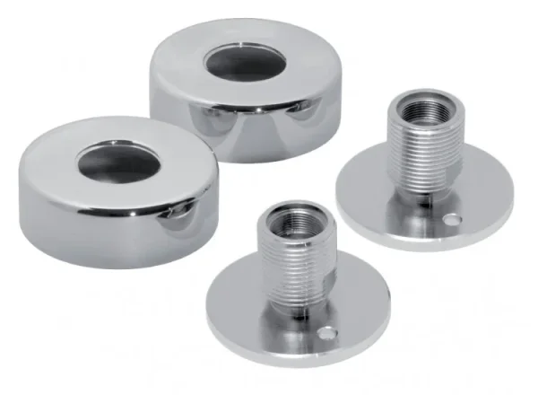 Vado Pair Of Shower Elbows With Shrouds Chrome detail view - Image 2