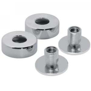 Vado Pair Of Shower Elbows With Shrouds Chrome