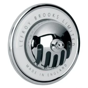 Lefroy Brooks Classic Grated Bath Overflow - Nickel