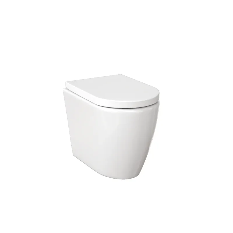Saneux Uni Back To Wall Wc Pan - Rimless detail view - Image 2