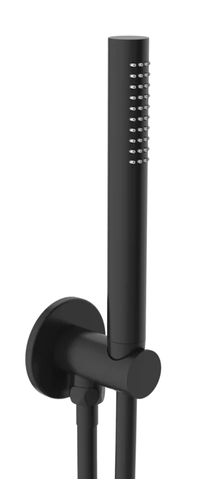 Just Taps Vos Round Wateroutlet With Hose And Handshower Matt Black product image - Image 1