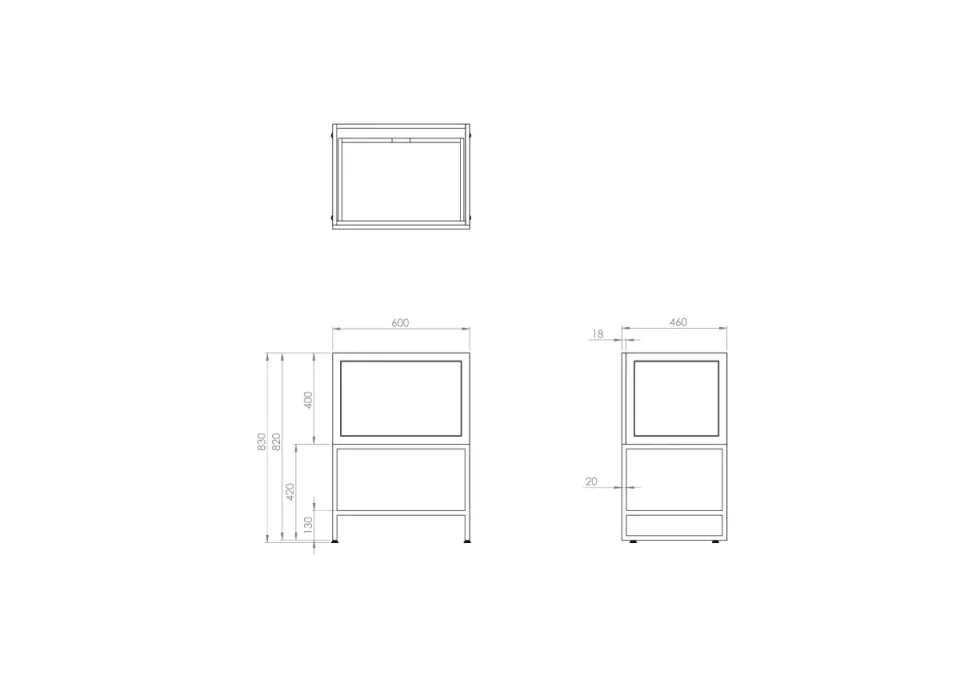 Saneux Kingsbury 60cm 1 Drawer Floor Standing Unit - Matte White detail view - Image 5