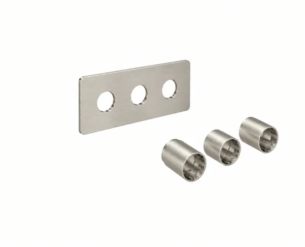 Saneux Cos 3 Way Shower Plate & Shrouds - Landscape - Brushed Nickel