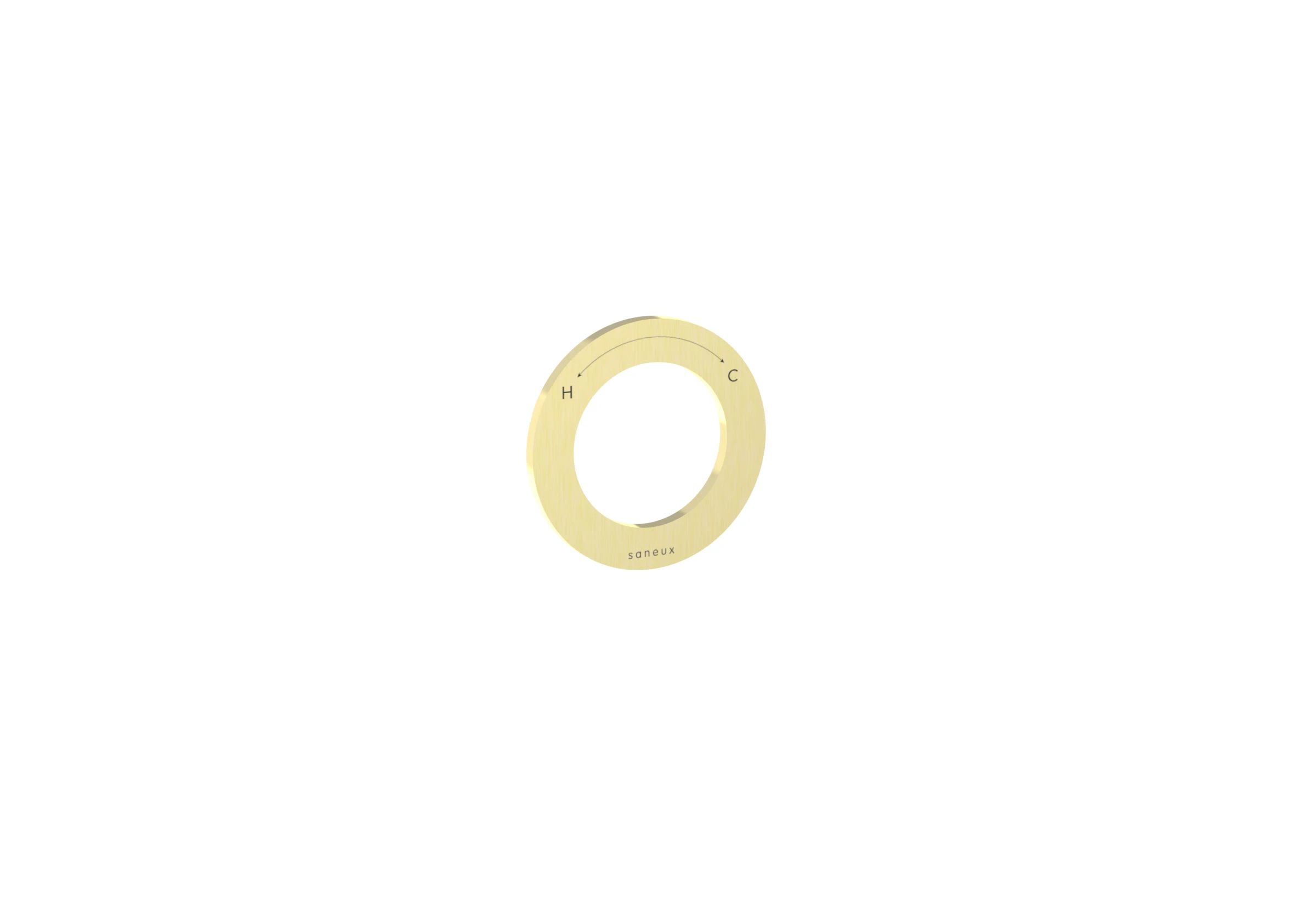 Saneux Cos - Ring Valve - Thermostatic Ring & Shroud - Brushed Brass