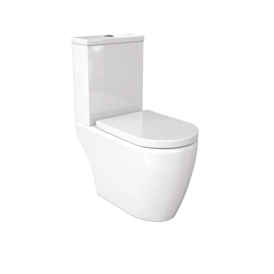 Saneux Uni Close Coupled Open Back Wc Pan - Rimless detail view - Image 2