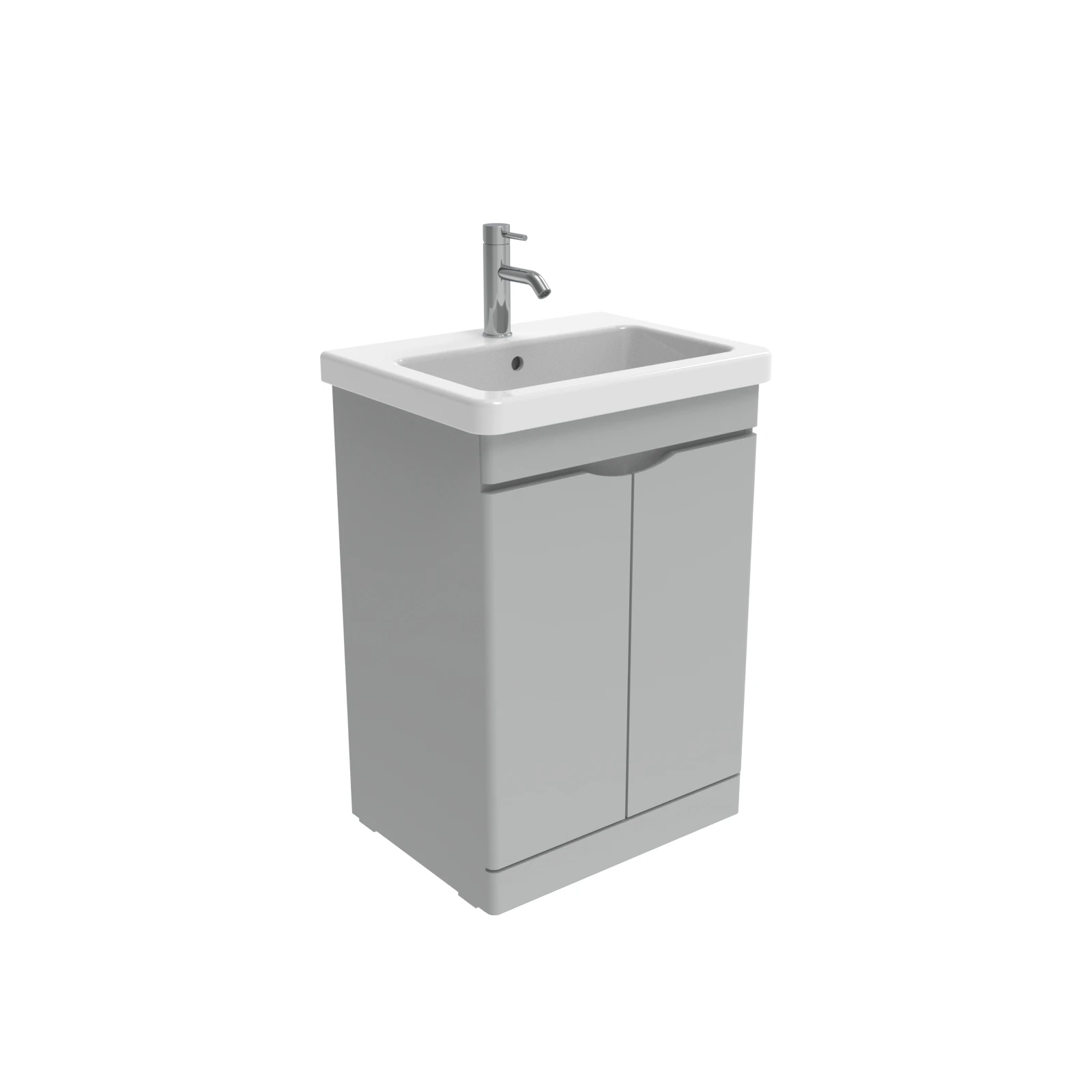 Saneux Indigo 60cm 2 Door Floor Standing Unit - Dove Grey