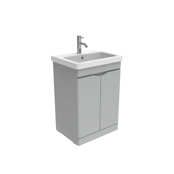 Saneux Indigo 60cm 2 Door Floor Standing Unit - Dove Grey