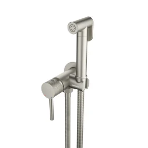 Saneux Cos Douche Kit With Knurled Handle - Brushed Nickel
