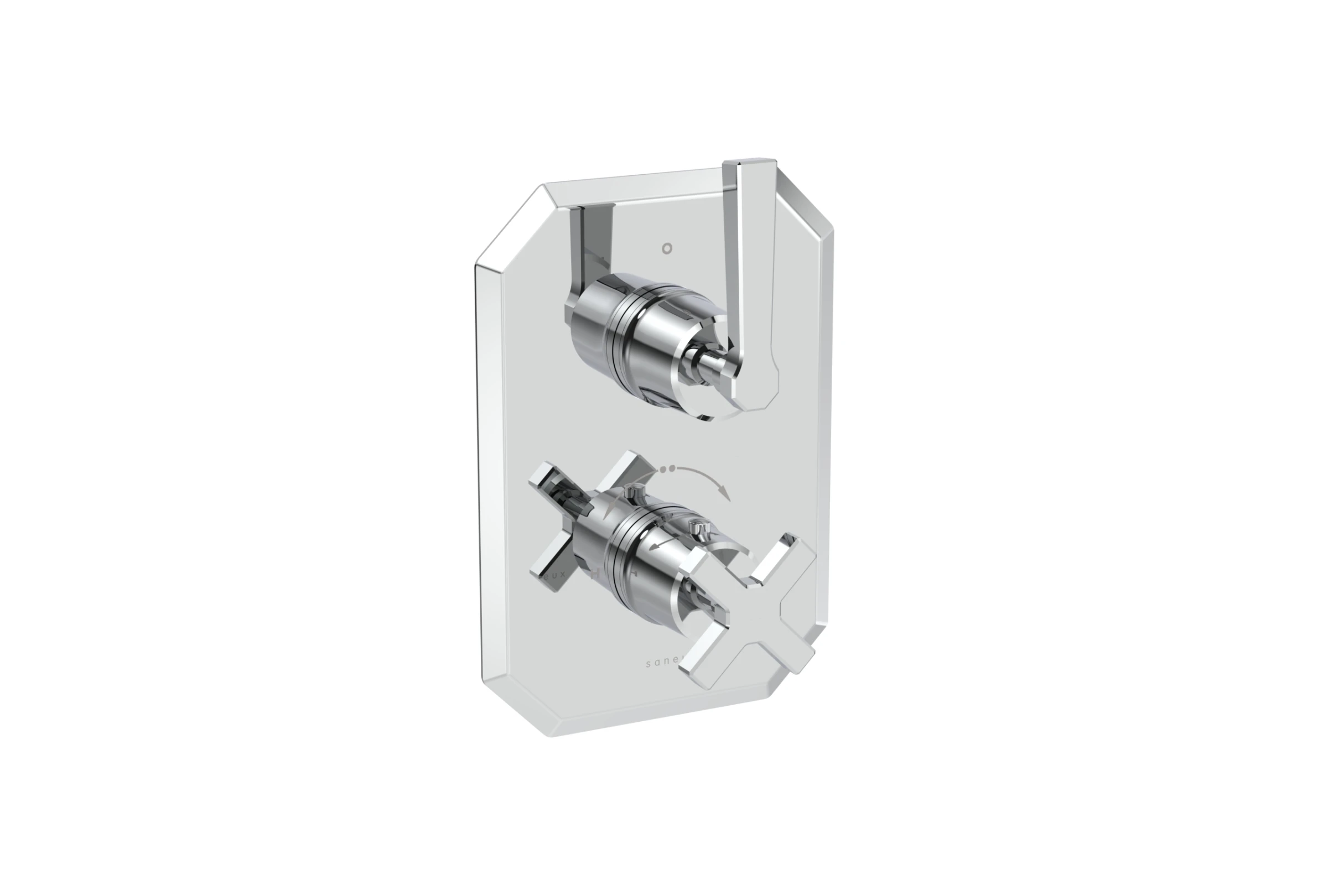 Saneux Cromwell 1 Way Lever Handle & Plate Finish Kit (for Cr019l) - Chrome