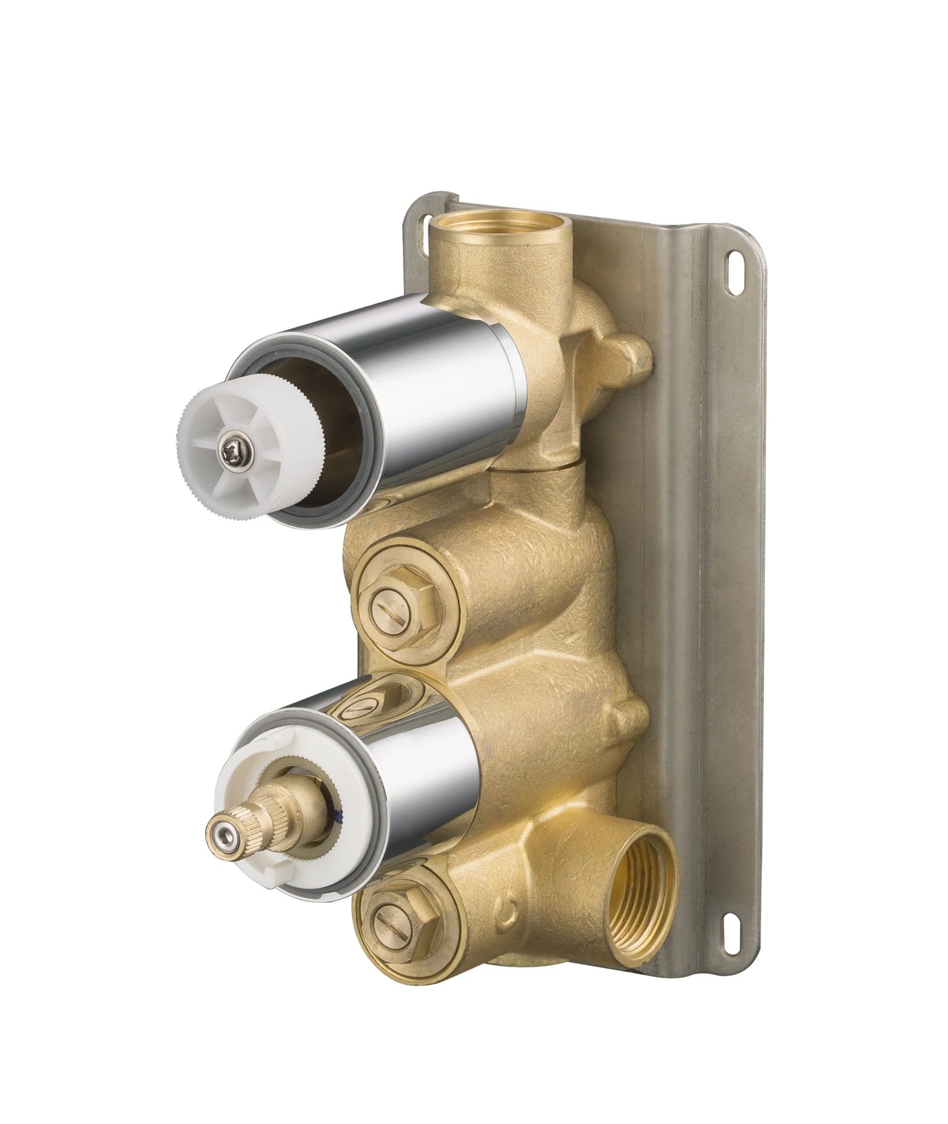 Saneux Thermostatic Valve Body With 1 Outlet & 2 Holes - Brass
