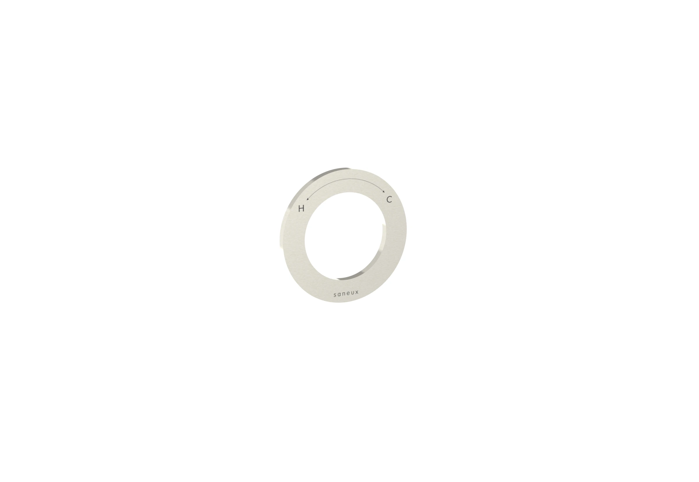 Saneux Cos - Ring Valve - Thermostatic Ring & Shroud - Brushed Nickel