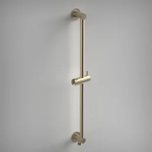 Ava Integrated Round Slide Rail Bar Only - Brushed Brass