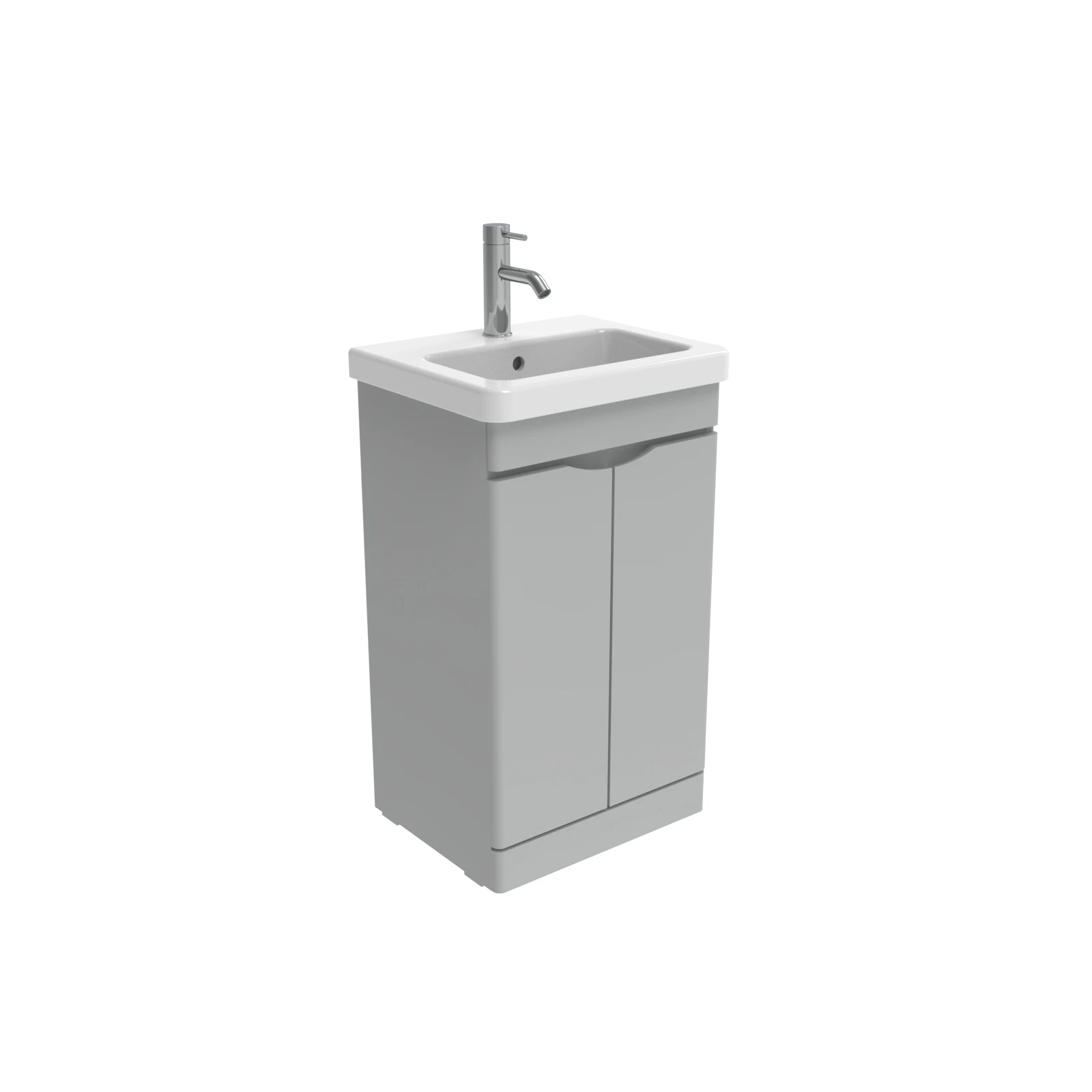 Saneux Indigo 50cm 2 Door Floor Standing Unit - Dove Grey