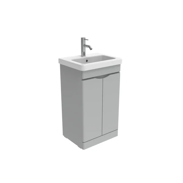 Saneux Indigo 50cm 2 Door Floor Standing Unit - Dove Grey