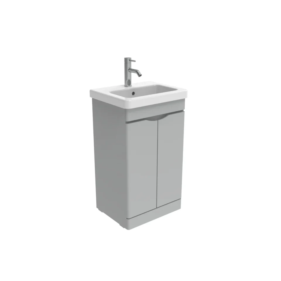 Saneux Indigo 50cm 2 Door Floor Standing Unit - Dove Grey product image - Image 1