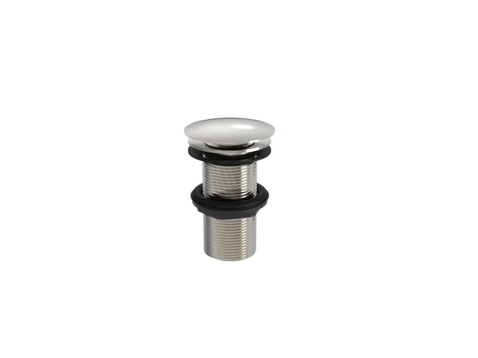 Saneux 1 1/4" Round Clicker Unslotted Waste - Brushed Nickel product image - Image 1