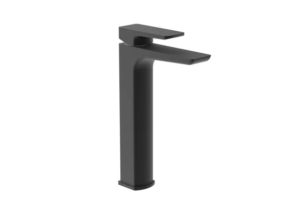 Saneux Fuji Tall Basin Mixer & Clicker Waste - Matte Black