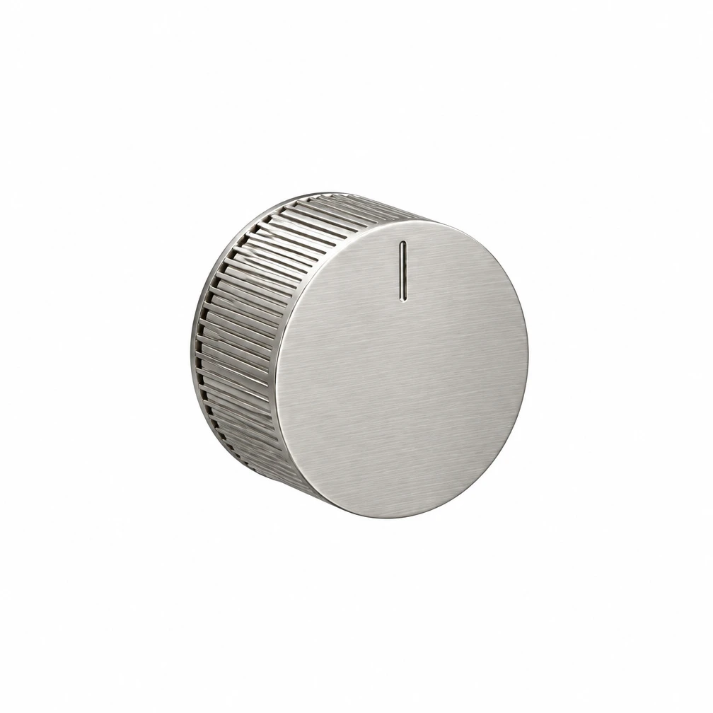Saneux Cos Diverter Handle - Fluted - Brushed Nickel