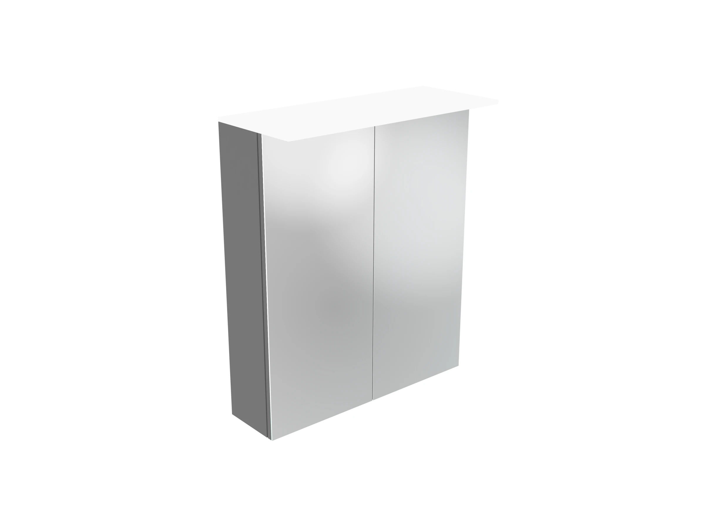 Saneux Austen 60cm 2 Door Electric Mirror Cabinet - Matte Iron Grey