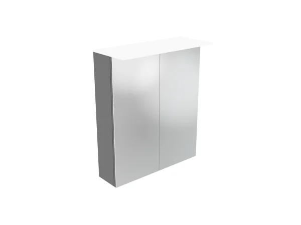 Saneux Austen 60cm 2 Door Electric Mirror Cabinet - Matte Iron Grey