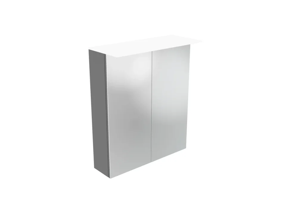 Saneux Austen 60cm 2 Door Electric Mirror Cabinet - Matte Iron Grey product image - Image 1
