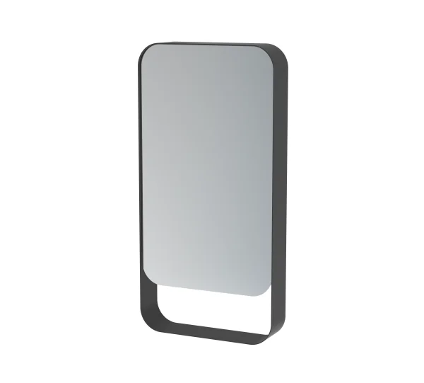Saneux Volato 50cm Right Hand Mirror Cabinet - Matte Black