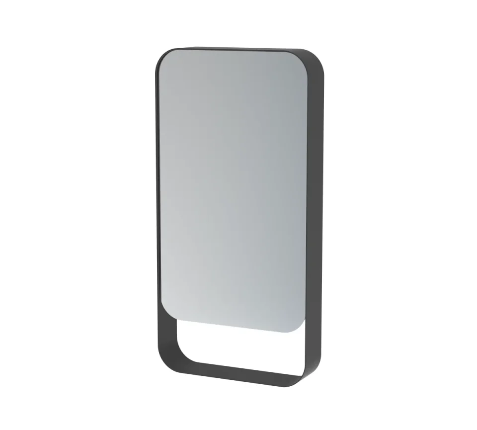 Saneux Volato 50cm Right Hand Mirror Cabinet - Matte Black product image - Image 1