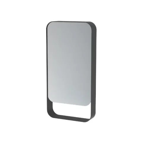 Saneux Volato 50cm Left Hand Mirror Cabinet - Matte Black detail view - Image 2