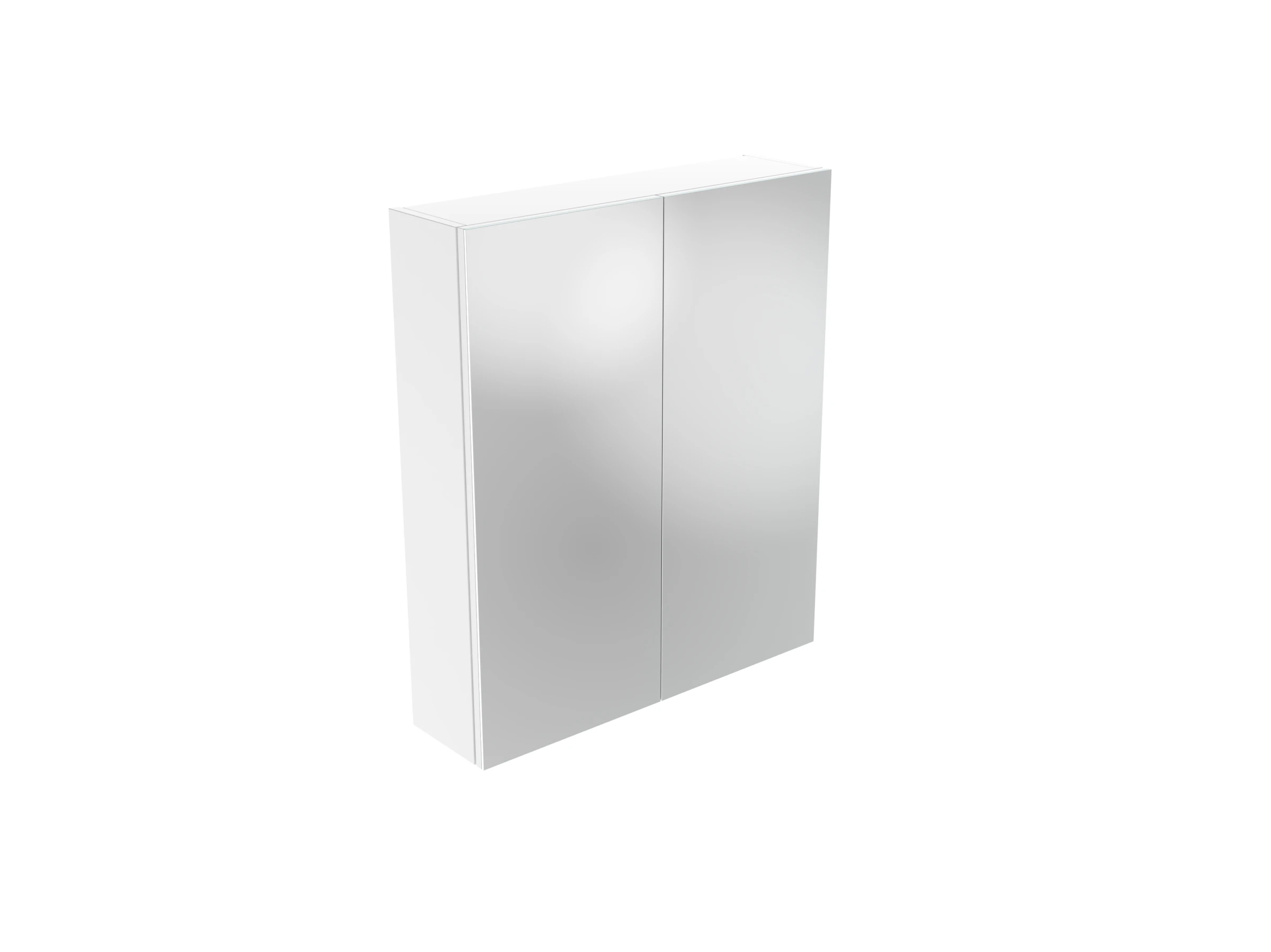 Saneux Austen 60cm 2 Door Mirror Cabinet - Gloss White