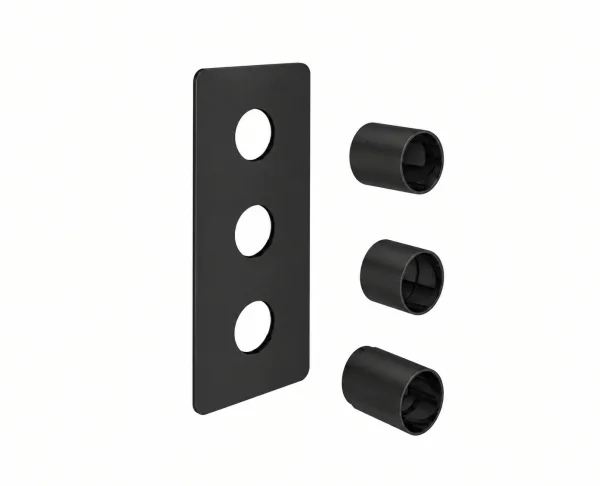 Saneux Cos 3 Way Shower Plate & Shrouds - Portrait - Satin Black