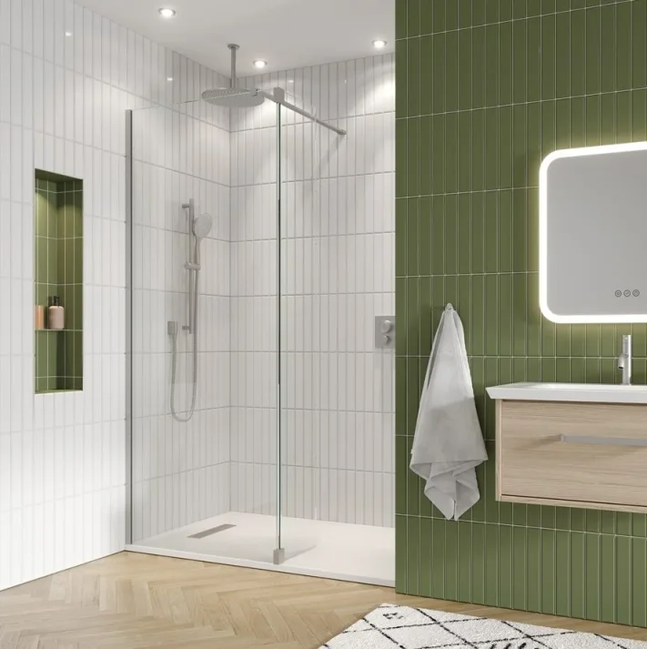 Crosswater Mpro Shower Kit Stainless Steel Effect detail view - Image 2