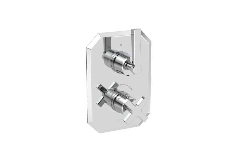 Saneux Cromwell 1 Way Thermostatic Shower Valve Kit With Lever Handles - Chrome product image - Image 5