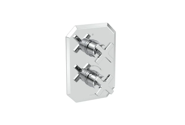 Saneux Cromwell 2 Way Thermostatic Shower Valve Kit With Cross Handles - Chrome