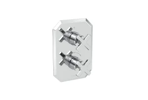 Saneux Cromwell 2 Way Thermostatic Shower Valve Kit With Cross Handles - Chrome