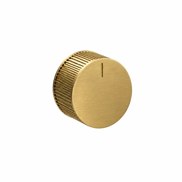 Saneux Cos Diverter Handle - Fluted - Brushed Brass