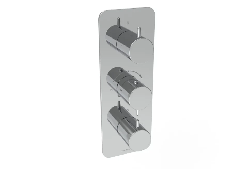 Saneux Eden 3 Way Handles & Plate Finish Kit In Portrait (for Ed021) - Chrome product image - Image 1