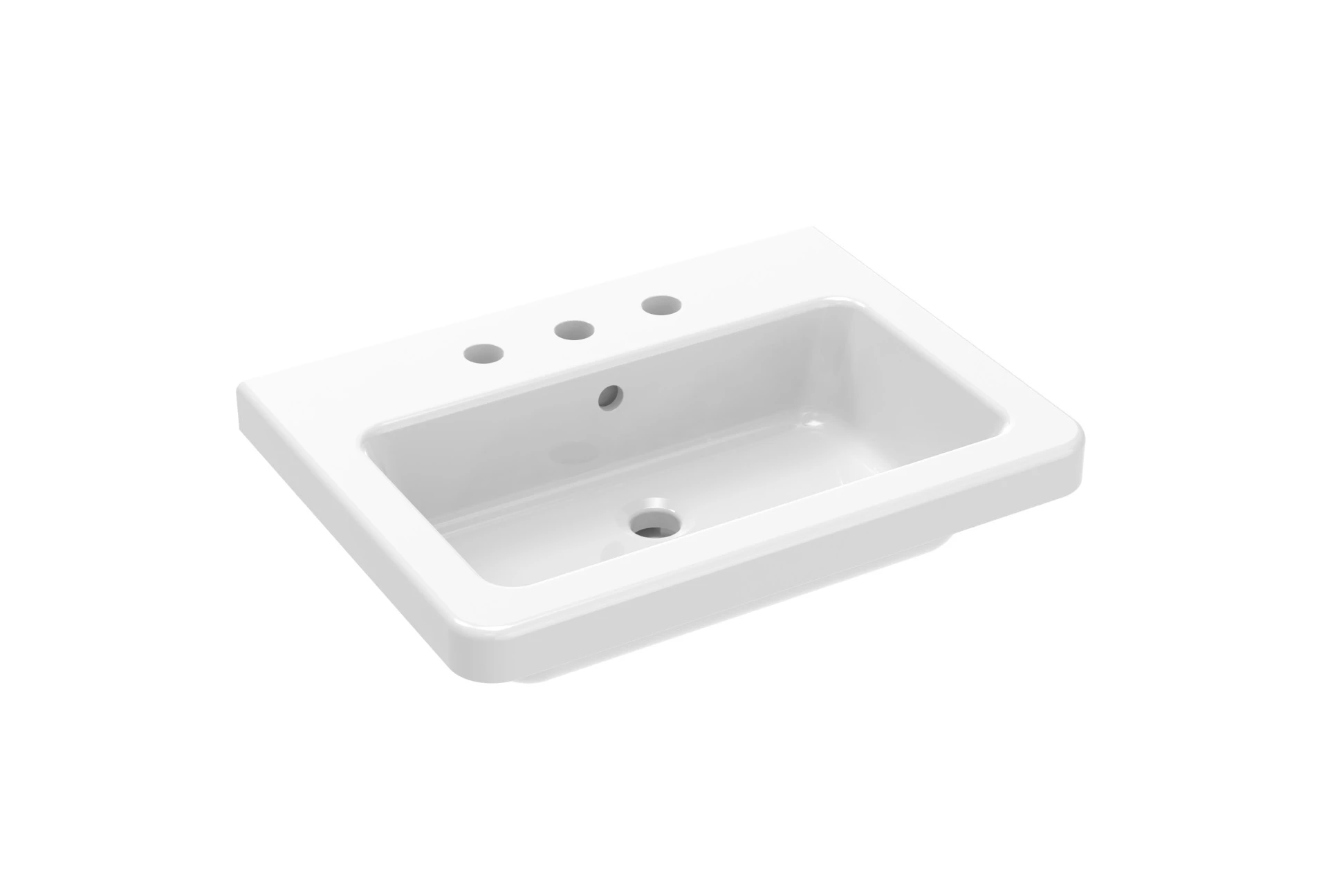 Saneux Indigo 60x45cm Washbasin 3th - European / Alpine White