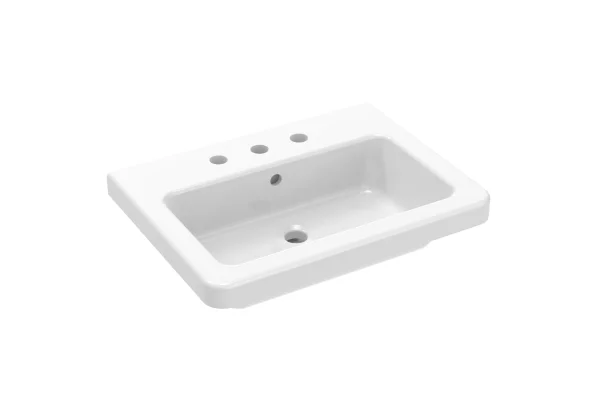 Saneux Indigo 60x45cm Washbasin 3th - European / Alpine White