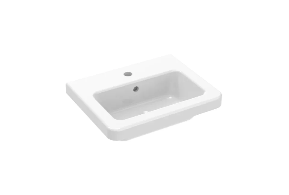 Saneux Indigo 50x40cm Washbasin 1th - European / Alpine White product image - Image 1
