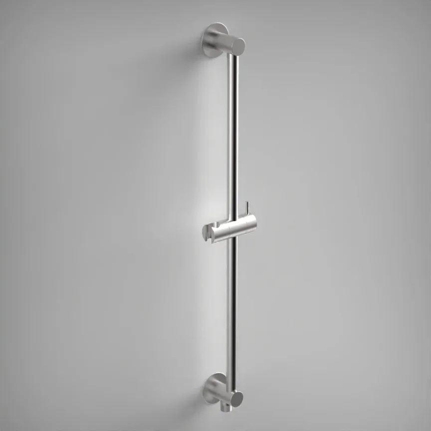 Ava Integrated Round Slide Rail Bar Only - Brushed Stainless Steel product image - Image 1