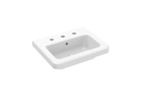 Saneux Indigo 50x40cm Washbasin 3th - European / Alpine White
