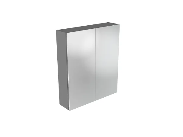 Saneux Austen 60cm 2 Door Mirror Cabinet - Matte Iron Grey