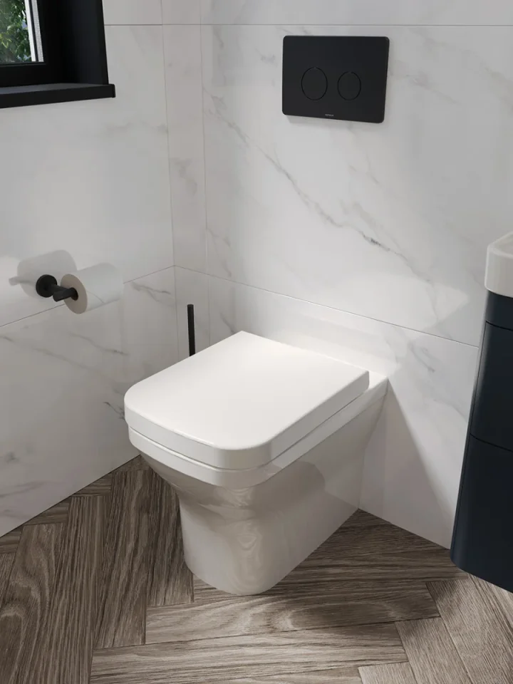 Saneux Indigo Back To Wall Wc Pan - Rimless detail view - Image 6