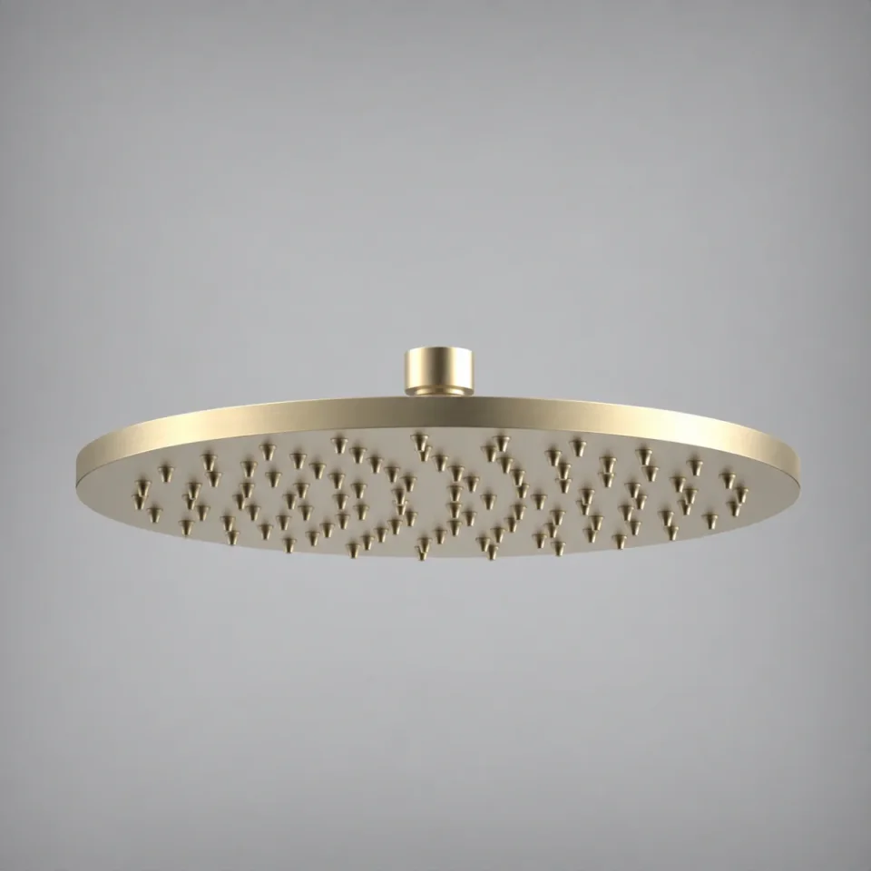 Ava Round 250mm Shower Head (8mm Thickness) - Brushed Brass product image - Image 12