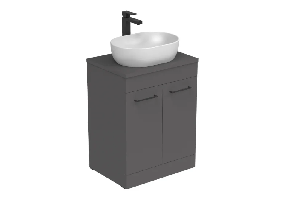 Saneux Austen 60cm Countertop - Matte Iron Grey detail view - Image 4